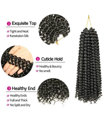 Passion Twist Hair - 7 Packs 12 Inch Crochet Braids Water Wave - YDDM Synthetic Extensions for Bohemian Styles - Buy Online on GoSupps.com
