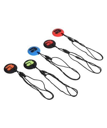 Kid Silicone Dinosaur Pattern Chewing Necklace - 5 Colors | Portable Teething Toy for Home & Travel - 5 Pcs/Set - Buy Online on GoSupps.com