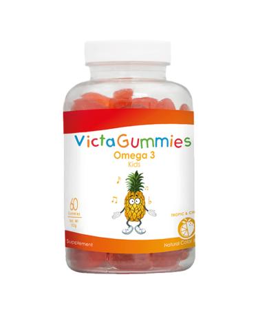 Kids Omega 3 Gummies 120g - Apple & Tropical Flavor - Supports Child's Normal Cognitive Function and Healthy Nervous System Development.