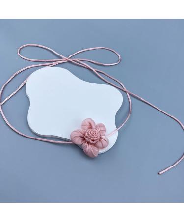 South Kieling Floral Choker Necklace | Elegant Flower Shape Collarbone Chain | Light White Fabric Jewelry - Buy Online on GoSupps.com