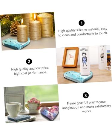 STOBOK 2pcs Coaster Mold DIY Silicone Mold Silicone Coaster Resin Molds Simple Mold Gummie Molds Zip Pull Silicone Molds Simple DIY Mold Silica Gel Crystal Candle Holders White Whitex2pcs 13.6X13CMx2pcs - Buy Online on GoSupps.com