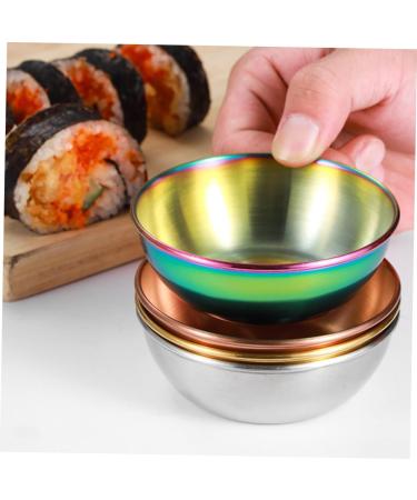 MAGICLULU 8 Pcs Stainless Steel Plate Steel Dipping Bowls Sauce Dipping Bowls Lingerie Stickers Condiment Dish Seasoning Sauce Plate Stainless Steel Flatware Plates Dry Dipping Sauce Pickles 9x9cmx2pcs Assorted Colorx2pcs - Buy Online on GoSupps.com