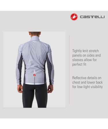 CASTELLI Men's Squadra Stretch Jacket XL - Silver Grey/Dark Grey | Premium Cycling Outerwear for International Shipping - Buy Online on GoSupps.com
