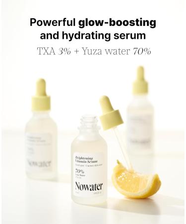 NOWATER TXA Glow Serum with 3% Tranexamic Acid Vitamin Niacinamide and Yuzu Water Lightweight Glow-Boosting Facial Serum (1.01 fl.oz) - Buy Online on GoSupps.com
