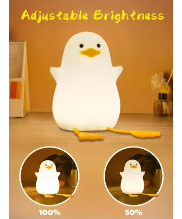 Ammonite Nursery Duck Night Light - Cute Silicone Lamp for Kids | USB LED Touch Lamp for Kids Bedroom Decor | Xmas Birthday Gifts for Boys Girls - Buy Online on GoSupps.com