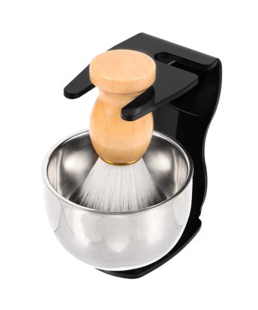 1 set of shaving brush set for men's shaving brush and bowl of shaving brushes with holder shaving-soap cream bowl shaving shell shaving brush set shaving soil brush wood care foam shell man