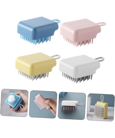 Magiclulu 4-Piece Massage Shampoo Brush Set - Silicone Scalp Scrubber & Thick Hair Comb for Spa-Like Cleansing - Buy Online on GoSupps.com