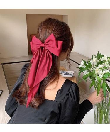 Duories Large Hair Clip - 40cm Elegant Fabric Hair Loop Pin for Women & Girls | Perfect for Thick & Thin Hair - Red Hair Accessories - Buy Online on GoSupps.com