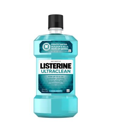 Listerine Ultraclean Antiseptic Mouthwash for Gingivitis  Plaque & Tartar  Mint  500 mL 16.91 Fl Oz (Pack of 1)