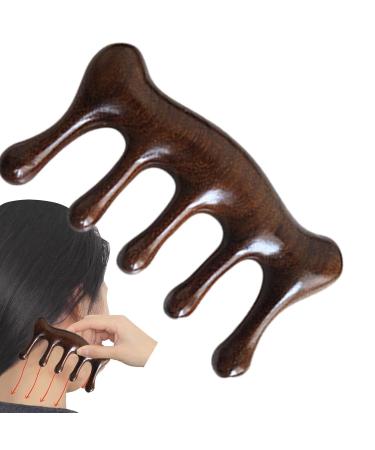 Wood Massage Comb - Sandalwood Head Scalp Comb | No Static Wide Tooth Comb for Relaxation & Hair Care - Buy Online on GoSupps.com