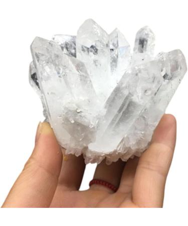 Natural Healing Rock Crystal Clear Quartz Crystal Cluster Gemstone Mineral Geode Specimen Irregular Crystal Cluster Ornament for Home Decoration 400-500g