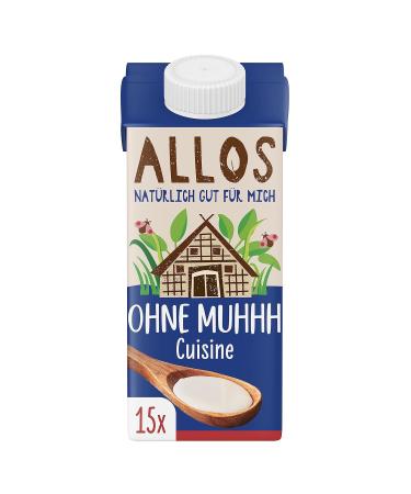 Allos Bio Without Moo Plant-Based Cream | Vegan Lactose-Free Cooking Cream | 200 ml (15 Pieces) - International Shipping - Buy Online on GoSupps.com