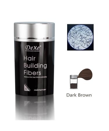 Hair Building Fibers | Medium Brown Color Powder for Thinning Hair - Instantly Thicken Hair for Men & Women - Buy Online on GoSupps.com