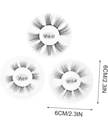 POPETPOP 3boxes Fake Eyelashes Dramatic Eyelashes Costume Eye Lashes Fiber Eyelashes Eye Makeup Accessories for Girls Waterproof Eyelashes False Eyelashes Ladies Dense Chemical Fiber - Buy Online on GoSupps.com
