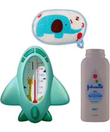 Mysterial Ensemble de produits essentiels pour b b : poudre pour b b 200 g thermom tre de bain temp rature de l'eau et ponge de bain naturelle pour b b Ensemble de bain pour nouveau-n  - Buy Online on GoSupps.com