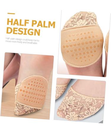 Holibanna 8 Pairs Lace Forefoot Pad Pumps High Heels for Women High Heel Liner Socks Half Forefoot Pads for Women Cotton Socks No Show Socks Floor Mat Cotton Pad Women's Non-slip - Buy Online on GoSupps.com