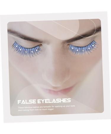 POPETPOP 5 Pairs Fake Lashes Natural False Eyelashes Rhinestone Eyelashes Diamond Lashes Blue Lashes Reusable Black Eyelashes Lashes with Color Fiber With Diamond Rhinestones - Buy Online on GoSupps.com