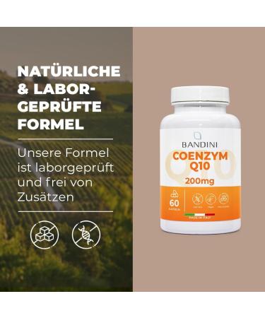 Buy Bandini Coenzyme Q10 - 200mg per Capsule 60 Count | High Quality GVO-Free No Additives | Supports Energy & Heart Health | Shop Global - Buy Online on GoSupps.com