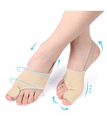 LUCKYNA Bunion Corrector for Women Orthopedic Bunion Splint Big Toe Separator Pain Relief Bunion Pads Non-Surgical Hallux Valgus Correction Hammer Toe Straightener 1 Pair (Complexion)