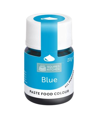 Squires Kitchen Blue Food Colouring Paste Concentrated Food Colour for Use with Sugarpaste Icing Fondant Modelling Pastes Buttercream Royal Icing Cake Mixes and More - 20g