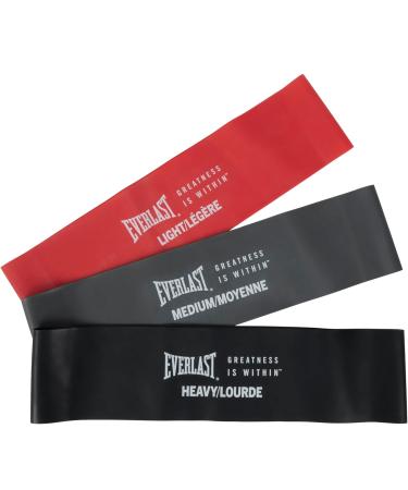 Everlast Mini Lateral Bands (Set of 3) - Durable Latex Resistance Bands for Pilates Home Gym Fitness and Weight Loss Ideal Workout Equipment for Stretching Recovery and Lower Body Workouts - Buy Online on GoSupps.com