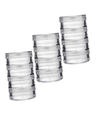 DOITOOL 3 Sets Eye Cream Box Leak Proof Travel Containers Travel Lotion Jars Container with Lid Round Beads Sample Travel Containers Lip Scrub Container Plastic Storage Bottle Cosmetic