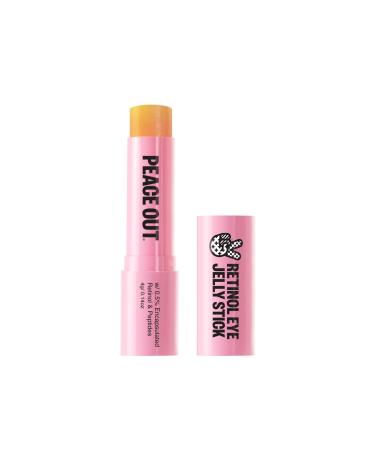 PEACE OUT Retinol Eye Jelly Stick Under Eye Treatment for Hydration Fine Lines & Wrinkles with Encapsulated Retinol Peptides & Squalane for Smoother Looking Under Eyes 0.14 oz