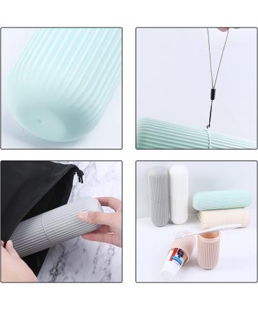 Travel Toothbrush Set - 4-Piece Toothbrush Case & Toothpaste Holder for Camping Hiking & Business Trips - Buy Online on GoSupps.com