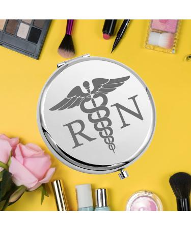 KEYCHIN Registered Nurse Pocket Mirror RN Nurse Gifts Compact Makeup Mirror For RN Nurse Graduation Rn Mirror - Buy Online on GoSupps.com