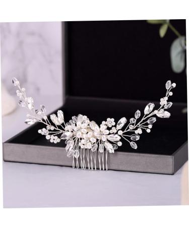 Didiseaon Pearl Comb Rose Gold Pearl Bridal Side Comb Bridal Headpiece Rhinestone Hair Clip Pearl Hair Pin Comb Bridal Headdress Hair Accessories Bride Rhinestones White - Buy Online on GoSupps.com