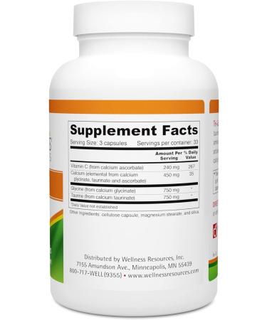 Tri-Cal Supplement - Taurine, Glycine, Calcium for Relaxation & Sleep - 100 Veggie Capsules - Buy Online on GoSupps.com