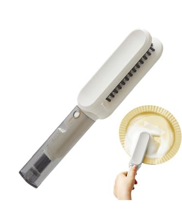 Huyath Cutlery Cleaner Brush Multifunctional Double-Ended Bristle Scrubber Dish Cleaner Brush Cleaning Scrubber Brush for Kitchen Washing White