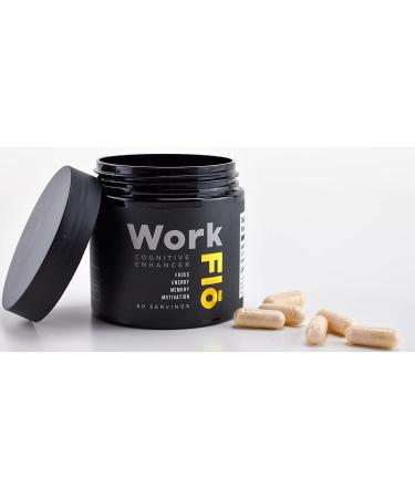 WorkFlo Brain Booster Nootropic - Focus, Memory, Mental Clarity Supplement - Buy Online on GoSupps.com
