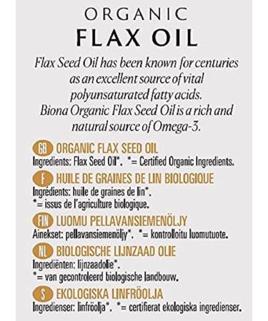 Biona Organic Flax Seed Oil 250ml 1 - Buy Online on GoSupps.com