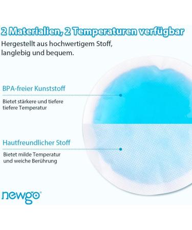 Newgo Reusable Cooling Pads - 14 Mini Cold-Warm Compresses for Children Eyes Breastfeeding & Wisdom Tooth Relief | Eco-Friendly Fleece Shell - Buy Online on GoSupps.com