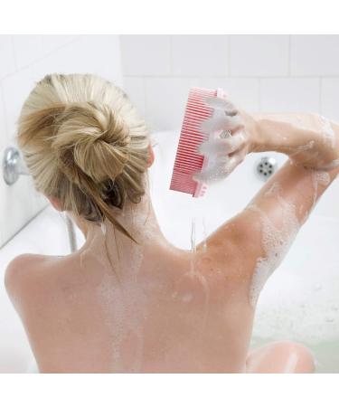 Silicone Body Scrubber & Bath Brush for Gentle Exfoliation - Pink - Buy Online on GoSupps.com