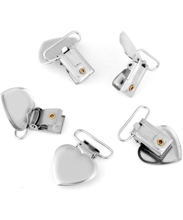 10 Metal Heart Shaped Pacifier Holders - DIY Clips for Pacifiers & Holiday Use | International Shipping Available - Buy Online on GoSupps.com