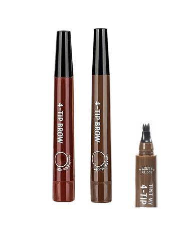 Lightsbetter Waterproof Brow Pen Tint My 4 Tip Brow Waterproof Lightsbetter Eyebrow Precisely My Brow Pencil Natural Precise 4 Point Eyebrow Pencil (02+03)