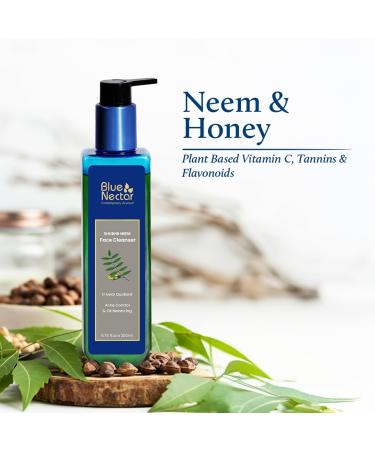 Blue Nectar Vitamin C Face Wash for Women and Men | Anti Acne Face Wash with Neem & Honey | Natural Cleanser for Face with Ayurvedic Herbs (11 Herbs 6.76 Fl oz) 6.76 Fl Oz (Pack of 1) - Buy Online on GoSupps.com