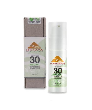 HIMAYA BIO SONLING CREEN LSF 30 30ml |Natural & environmentally friendly sun protection |Sport & leisure |Water and welding festival |Refillable |Mineral UV protection with non-nano zinc |Reef-safe