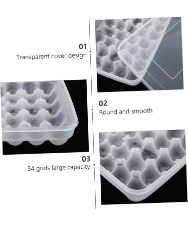 34 Egg Preservation Box Plastic Container Fridge Egg Holder Tray Plastic Egg Tray With re-usable - Buy Online on GoSupps.com