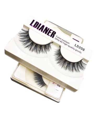 minkissy Pair Long Thick Eyelashes Fake Eyelash False Eyelash Fake Lashes Natural 3d