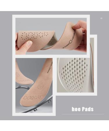 Shop Premium Pair Sports Insoles Leather Skin-Friendly Anti-Slip Shoe Pads for Men & Women | Plantar Support & Shock Absorption 28x9.4x0.5CM - Buy Online on GoSupps.com