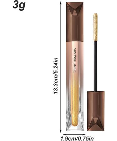  brooksnaji Glittery shimmering mascara for women - Volumizing mascara - Eyelash cosmetic - Waterproof makeup - Mascara lift - Curling - Multiplier makeup for lashes and eyes - Buy Online on GoSupps.com