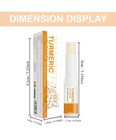2PCS Turmeric Lip Balm for Dry Lips Moisturizing Hydrating Lip Balm Lipstick Reduce Lip Wrinkles Improves Dark Lip Balm All-Day Moisturizing Even Lip Tone With Turmeric Root - Buy Online on GoSupps.com