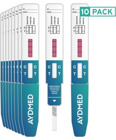 Aydmed 10-Pack Cocaine Rapid Drug Test Dip Cards | 150ng/mL Cut-Off Level | Urine Test for Coke, Crack | Professional Drug Tests - Buy Online on GoSupps.com