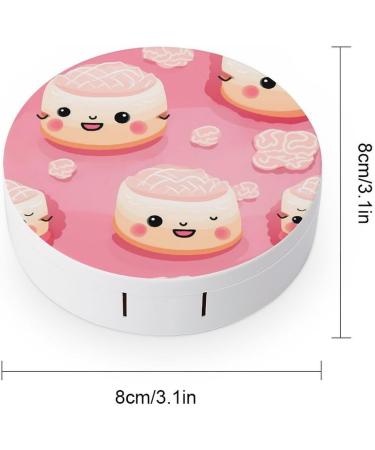 Portable Sushi Faces Contact Lens Travel Kit | Cute Contact Box with Mirror for Daily Outdoor Use - Buy Online on GoSupps.com