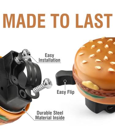 MARQUE Hamburger Bike Bell - Must-Have Cycling Accessory for Bikes, Balance Bikes, and Scooters - Buy Online on GoSupps.com