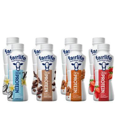 Fairlife Nutrition Plan High Protein Shake Assorted Variety Pack Sampler - 11.5 Fl Oz (8 Pack) In Sanisco Packaging