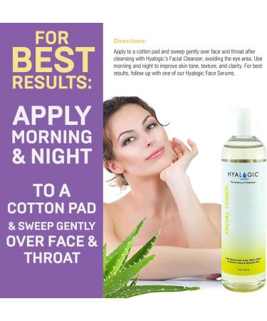 Hyalogic Facial Toner with Witch Hazel - Alcohol-Free Hydrating Astringent with Hyaluronic Acid & Aloe Vera | 8oz - Shop Internationally - Buy Online on GoSupps.com